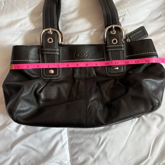 Coach Soho Hamptons Pleated Black Leather Shoulder Bag - Picture 12 of 12